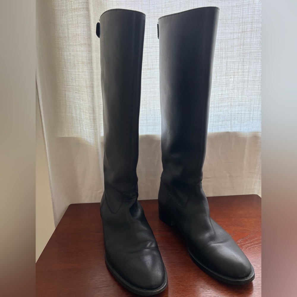 J. Crew Tall Black Leather Riding Boots - Picture 2 of 8